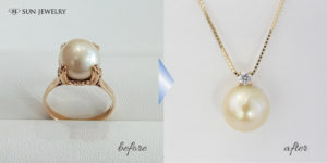 ゴールデンパール ペンダント