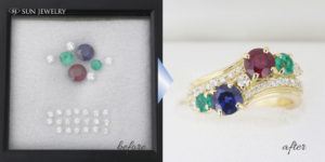 ルビーエメラルドのオーダーリング