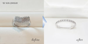 ダイヤハーフエタニティリングリフォーム